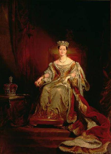 George Hayter Queen Victoria seated on the throne in the House of Lords oil painting image